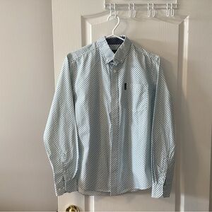 Ben Sherman Men’s Patterned Button-Down Shirt. Size medium.  B4